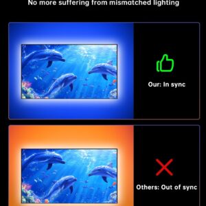 Luces de TV que cambian con visualización,