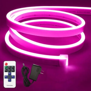 Tira Led Neón 10m Rosa Regulable 1200 Led Impermeable Ip65 Color De La Luz