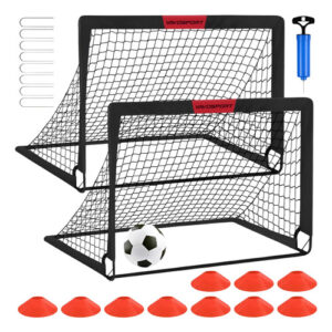 Juego De Metas De Fútbol Para Niños 4x3 Pies Portátil 1-negro
