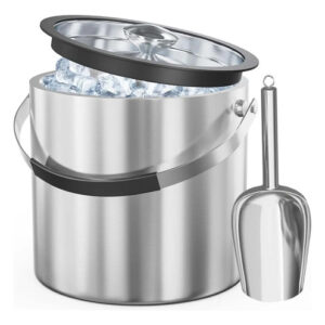 Hielera De Acero Inoxidable 3.2l Doble Pared Aislada Con Tap Plateado
