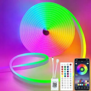 Tira Led Neon Rgb 15m 1080 Led Bluetooth Impermeable Ip65 Color De La Luz