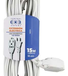 Extensión Eléctrica 15 Metros 16 Awg 13a Para Hogar Oficina Color
