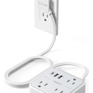 Regleta Multicontacto Plana 1.5m 3 Salidas Ca Y 3 Usb Gris Color