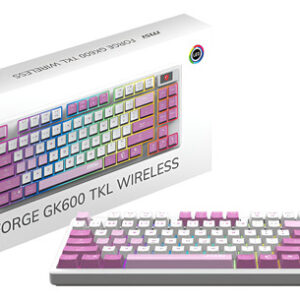 Teclado Gamer Mecanico Msi Forge Gk600 Tkl Wireless Violet Switch Violeta Inalambrico Usb 2.4 Ghz + Bt Tamaño 80% Blanco/rosa Forge Gk600 Tkl W Violet Us Inglés Us