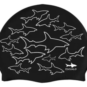Gorra De Natación Unisex Adulto Silicona Impermeable Negra Negro Diseño De La Tela Talla