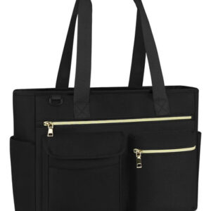 Bolsas De Mujer Para Laptop 15.6 Pulgadas Tote Maletín Negro Negro 0