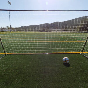 Portería De Fútbol 12x6 Pies Acero Galvanizado Portátil Negr Negro