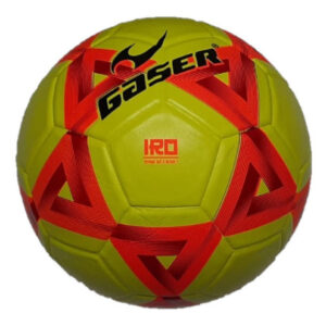 Balón Gaser De Futbol Modelo Iro Fosforescente Color Amarillo Con Rosa