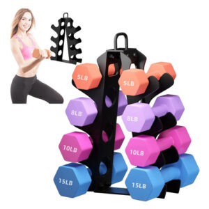 Estante Para Mancuernas En A Compacto Acero Negro 120 Kg Negro