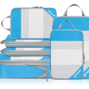 Juego De 8 Cubos De Compresión Para Viaje Color Azul 6set-azul