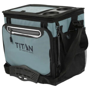 Bolsa Enfriadora Plegable 40 Latas Color Verde Azulado Aisla Azul