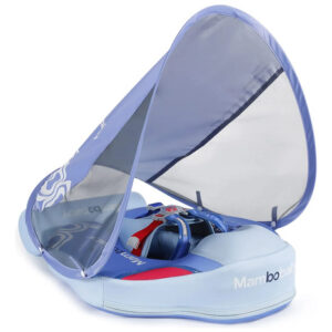 Flotador Para Bebé No Inflable Con Toldo Azul Entrenador De Azul
