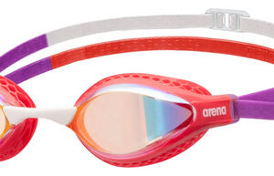 Anteojos Unisex Para Natación Espejo Antivaho Personalizados Cobre Amarillo/coral Brillante/ciruela