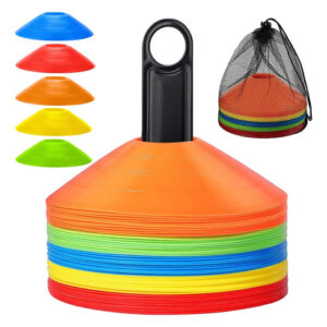 Set De 60 Conos De Entrenamiento De Fútbol Plásticos Colorid De Color
