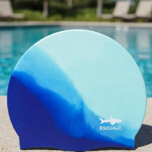 Gorra De Silicona Para Natación Unisex Color Azul Unitalla Combinada Azul Diseño De La Tela Talla