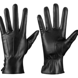 Guantes De Cuero Para Mujer Invierno Táctiles Forrados Lana Color Talla Diseño De La Tela