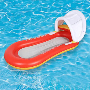 Hamaca Inflable De Agua Con Toldo Y Reposacabezas Roja 150 K Rojo