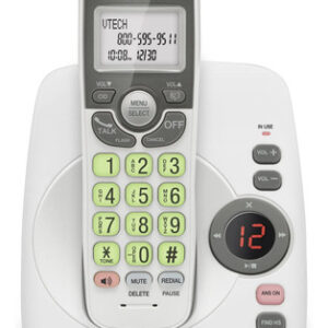 Teléfono Inalámbrico Dect 6.0 Bluetooth Contestador Digital Blanco