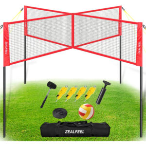 Set De Juego De Voleibol 4 Cuadrantes Ajustable Para 4 Perso Color