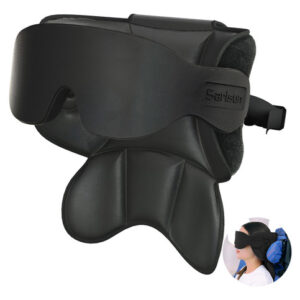 Almohadas De Viaje Con Máscara De Ojos Soporte Cervical 360 Negro
