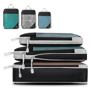 Bolsas Organizadoras De Viaje Compresión 3 Piezas Negro 40cm Negro - 3 Piezas