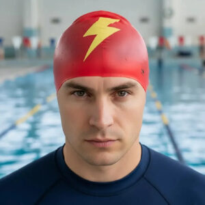 Gorra De Natación Unisex Adulto Silicona Impermeable Color R Rojo Diseño De La Tela Talla