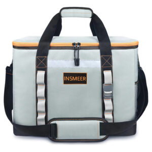 Hielera Térmica Plegable 48l Gran Capacidad Para 65 Latas Cinza