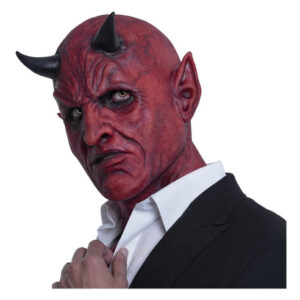 Máscara Ghoulish Hyper Mask Lucifer Diablo Realista Terror Rojo