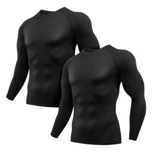 Camisetas De Compresión Hombre 2 Piezas Secado Rápido Fitnes Talla Color
