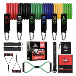 Set 14 Piezas Ligas Resistencia Tubulares Ejercicio En Casa Pack 14 Pcs