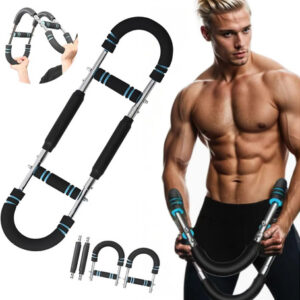 Entrenador De Brazos Ajustable Portátil Con Resistencia 50 K Azul