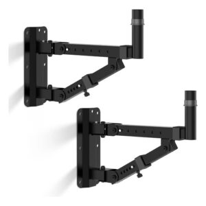 Soportes Pared Altavoces Ajustables Giro 180 Inclinación 20 Black