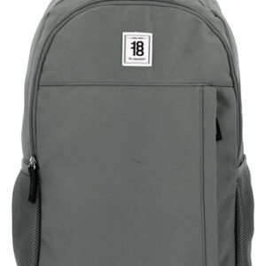 Mochila Grande Unisex Gris Con Múltiples Bolsillos Para Adul Gris Diseño De La Tela