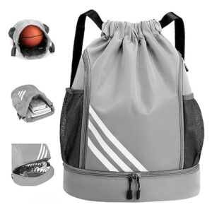 Mochila Deportiva Impermeable Gris 47x32cm Para Gimnasio Y Y Gris Nombre Del Diseño