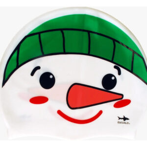 Gorra De Natación Unisex Impermeable En Color Blanco Silicon Frost Diseño De La Tela Talla