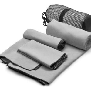 Toallas Microfibra Secado Rápido 3 Piezas Ligera Y Suave Gris Nombre Del Diseño