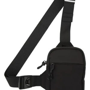 Mini Bolso Bandolera Unisex Nylon Ligero Para Viajes Deporte Negro Nombre Del Diseño