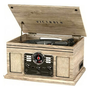 Victrola Nostalgic 6-in-1 Bluetooth Record Player & Color Farmhouse Oatmeal