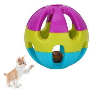 Bolas De Cascabeles Plástico Para Gatos Juguete Colorido 1 C Color