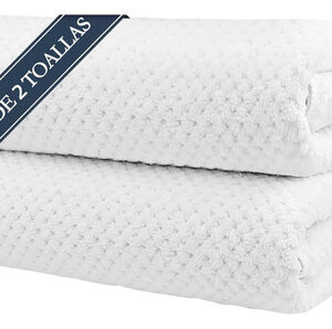 Toallas De Baño Microfibra 2 Pcs Suaves Secado Rápido 70x140 Blanco Nombre Del Diseño