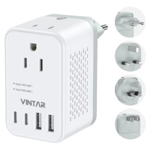 Convertidor De Voltaje 220v A 110v Adaptador Con Usb 2000w Color