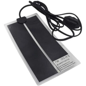 Almohadilla Térmica Para Reptiles 14x28cm 7w Calefacción Ter Negro