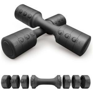 Mancuernas Ajustables De 2 A 10 Libras Para Entrenamiento De Negro