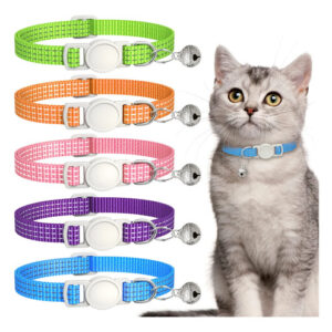 Paquete De 5 Collares Reflectantes Para Gatos Pequeños Cómod 5 Colores Brillantes Nombre Del Diseño Tamaño Del Collar