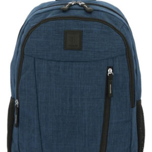 Mochila Grande Unisex Azul Para Laptop Hasta 15 Pulgadas Azul Diseño De La Tela