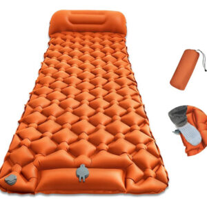 Almohadilla Inflable Portátil Para Dormir Camping 190x60cm N Naranja