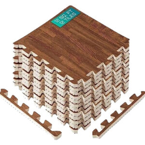 Tapete Grueso Para Ejercicio 12 Ft2 Piso Gym Hogar Grueso G. 12 Pies Cuadrados (12 Azulejos) - Madera De Roble Oscuro