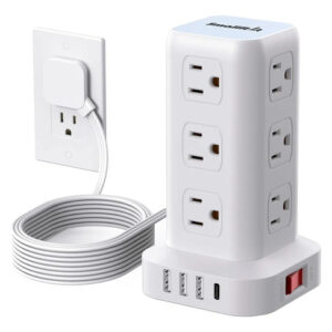 Torre Regleta Multicontacto 16 En 1 12 Enchufes 4 Usb Sobret Color