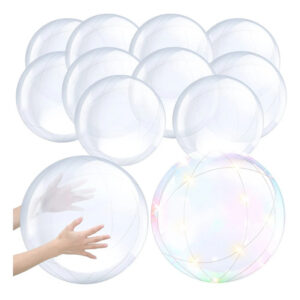 12 Pelotas De Playa Inflables Transparentes 16 Y 24 Pulgadas Transparente Nombre Del Diseño