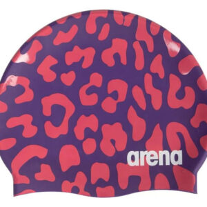Gorro De Natación Unisex De Silicona Suave Antideslizante Vi Violeta/geranio Diseño De La Tela Talla